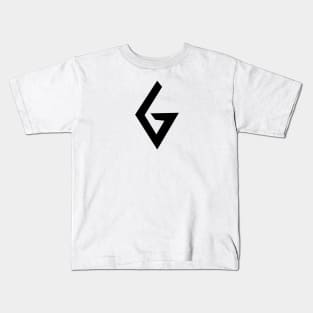G – Greek Mythology - Black Letter G Kids T-Shirt